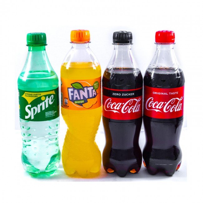 Cola/Fanta/Sprite 0,50 l PET